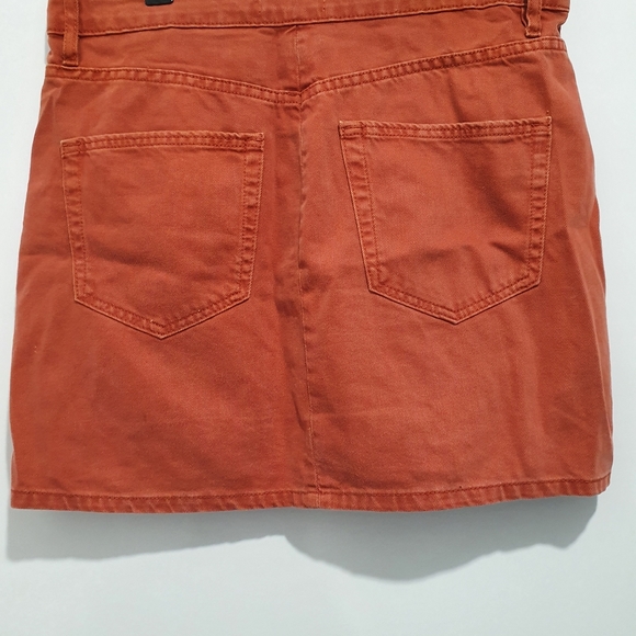 Zara burnt orange denim skirt size 12-14 (approx) - Picture 3 of 4